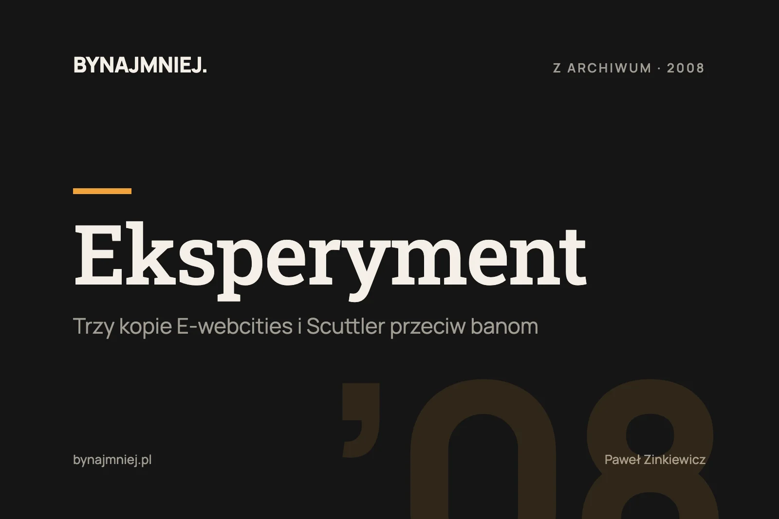 Eksperymentujemy: E-webcities + Scuttler