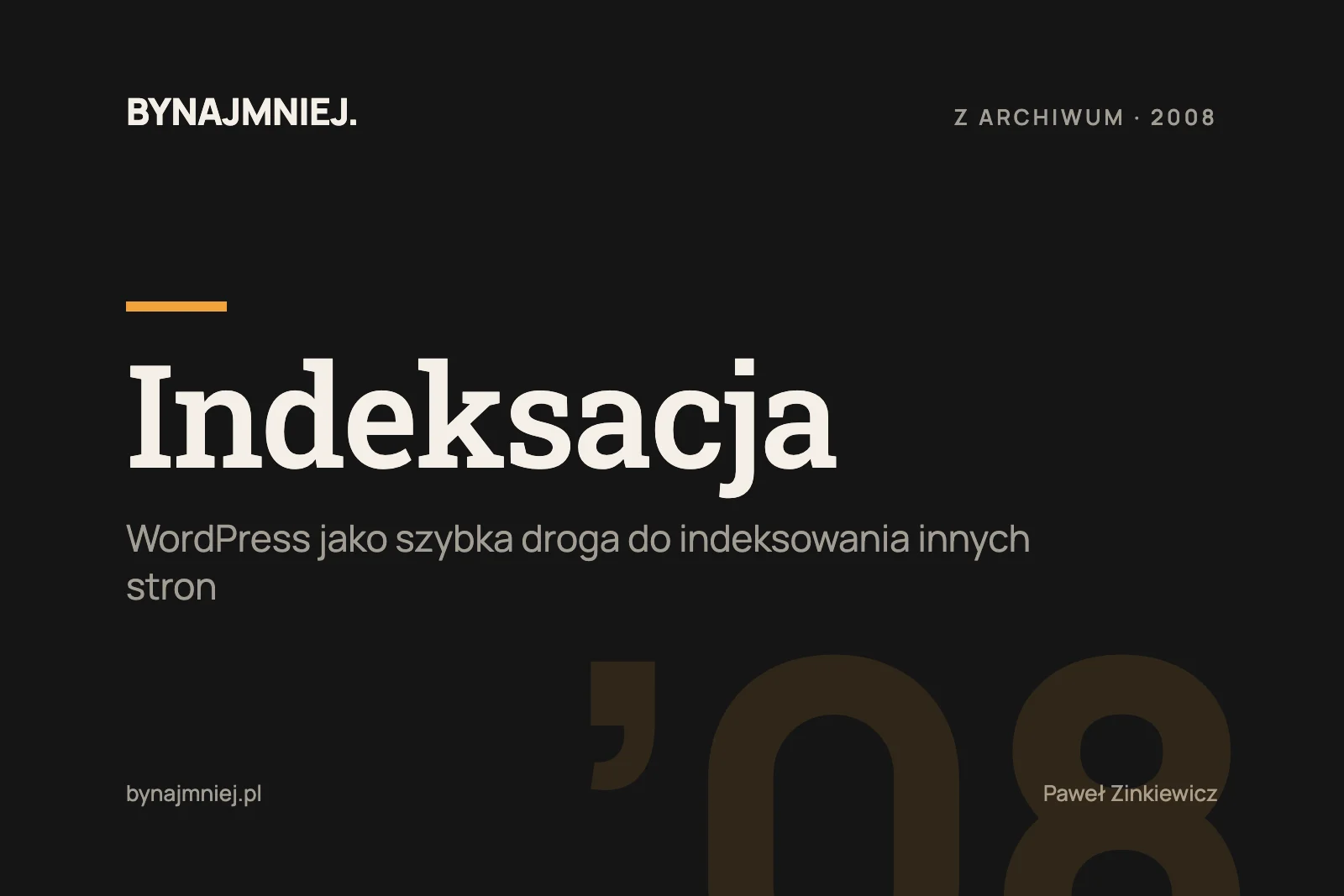 Indeksacja po&nbsp;raz kolejny.