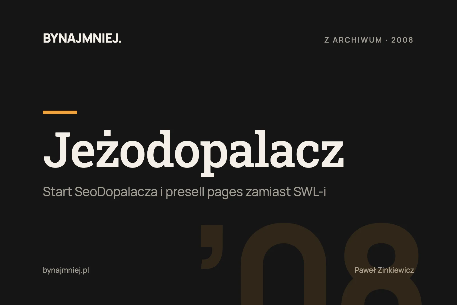 Jeżodopalacz na&nbsp;start.