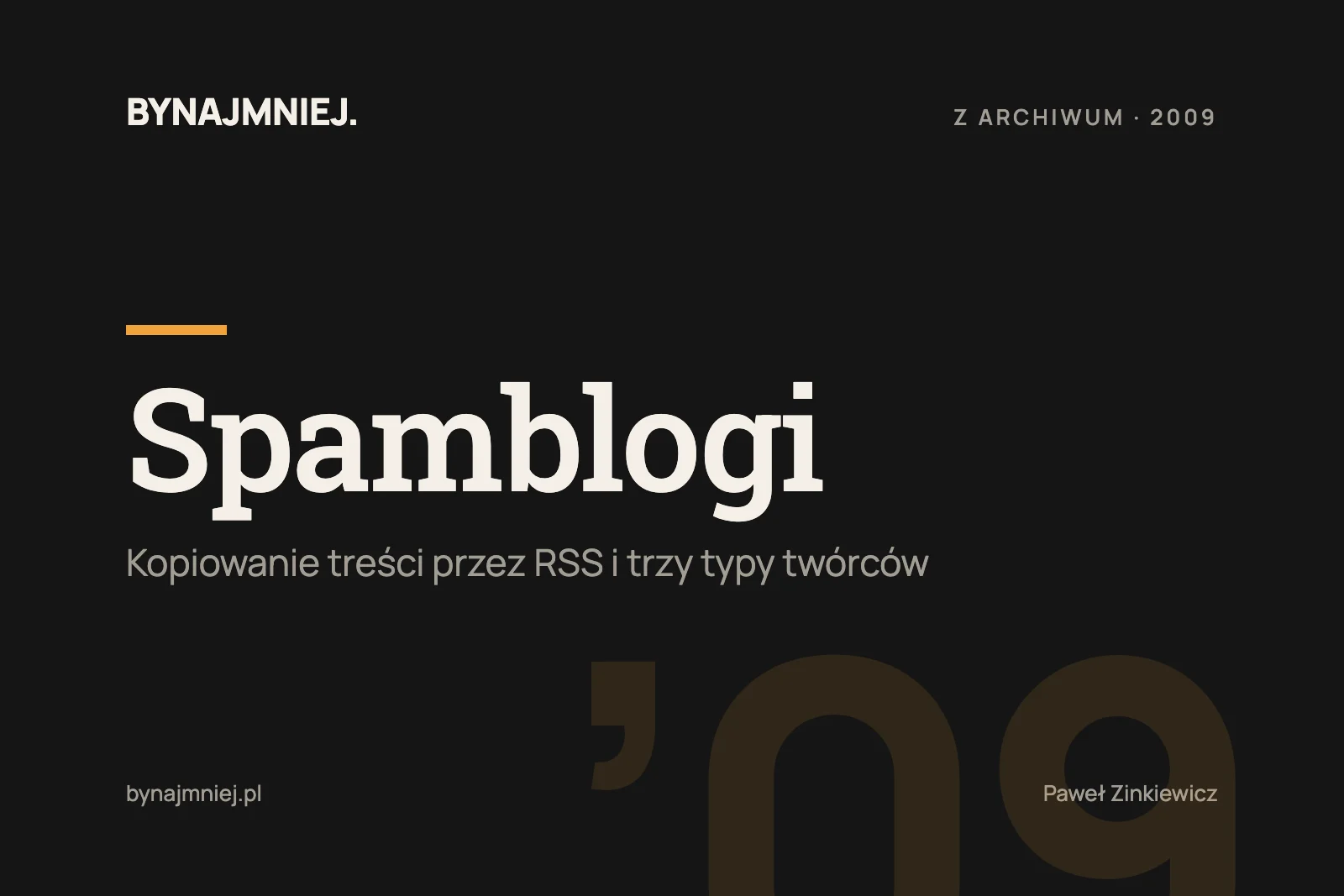 Sposób na&nbsp;spamblogi