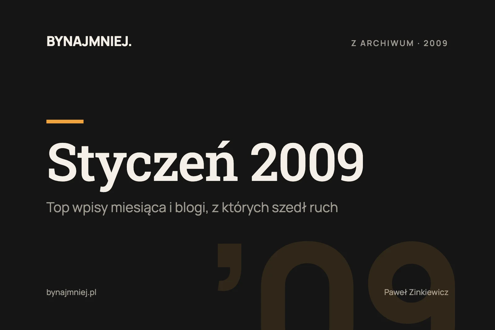 Podsumowanie: Styczeń 2009