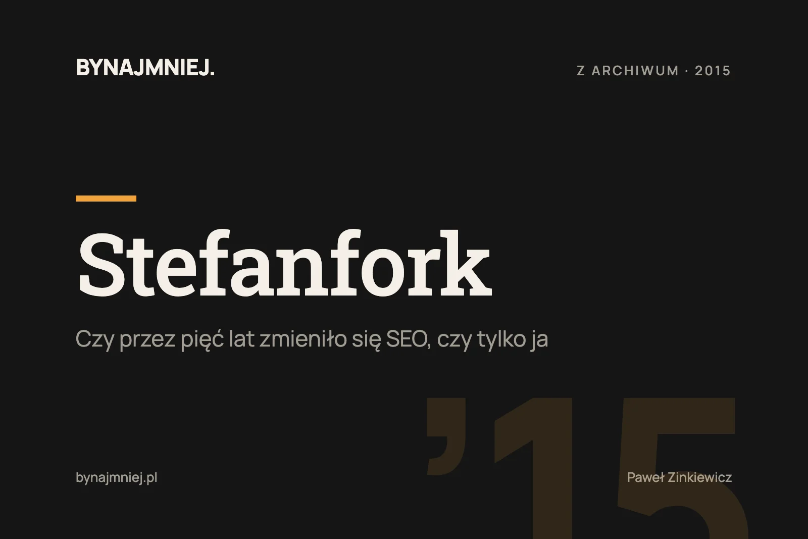 Stefanfork i&nbsp;Content Marketing