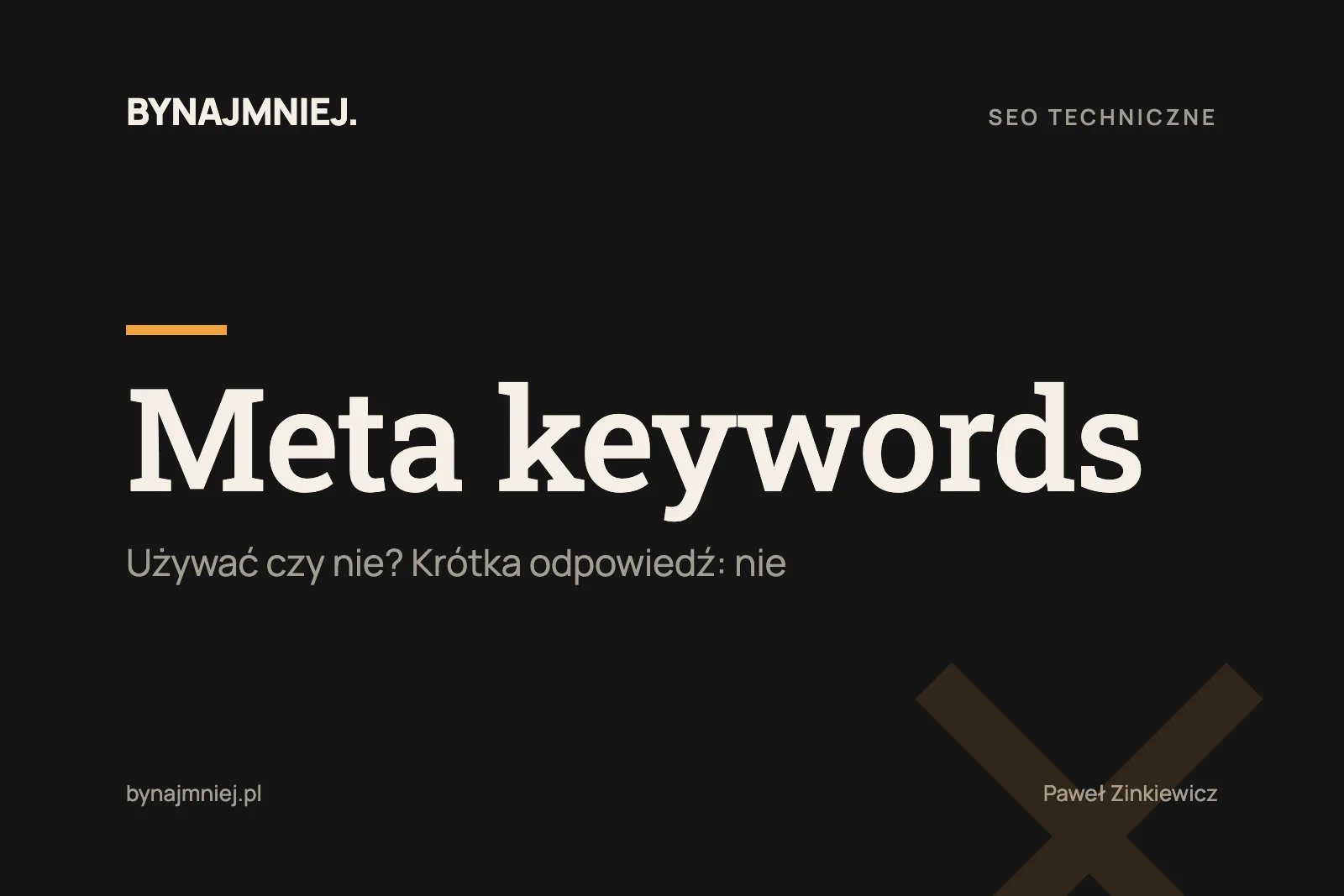 Meta tag keywords: używać czy nie